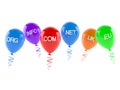 Domains with balloons Royalty Free Stock Photo