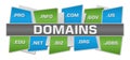 Domains Green Blue Squares Top Bottom Royalty Free Stock Photo