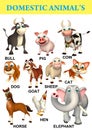 domastic animal chart Royalty Free Stock Photo