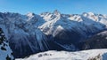 Dombai Mountains and Belalakaya Peak. Region of mountains in the North Caucasus