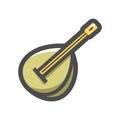 Dombra Asian Musical instrument Vector icon Cartoon illustration