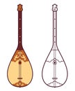 Dombra traditional Kazakh musical instrument Royalty Free Stock Photo