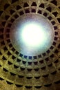 Dome of the ancient roman temple of all gods - pantheon Royalty Free Stock Photo