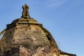 Dome on an ancient ruined and abandoned building Royalty Free Stock Photo
