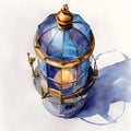 A dome artistic illustration of a lighthouse lantern room Royalty Free Stock Photo