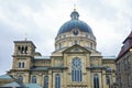 Dome bell tower and facade of milwaukee basilica Royalty Free Stock Photo