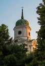 Dome of the bell tower of the Florovsky Orthodox monastery in Kyiv Royalty Free Stock Photo