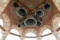 The dome with bells at the Varlaam Monastery in Meteora Eastern Orthodox monasteries complex in Kalabaka, Trikala Royalty Free Stock Photo