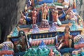 Sculptures of Hindu Gods in the Batu caves complex