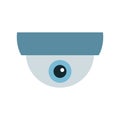 Dome camera icon. CCTV, security ceiling video camera, surveillance. Royalty Free Stock Photo