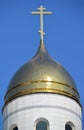 Dome of the Cathedral of Christ the Saviour against the sky Royalty Free Stock Photo