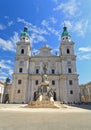 The Dome Cathedral in City Center of Salzburg Royalty Free Stock Photo