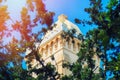 Dome of the cathedral Saint Louis. A temple on top of the Byrsa hill near the ruins of the ancient city of Carthage in the capital Royalty Free Stock Photo