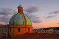 Dome of Cathedral sunset Ancona Italy Royalty Free Stock Photo