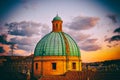 Dome of Cathedral sunset Ancona Italy Royalty Free Stock Photo