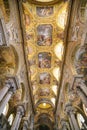 Dome and ceiling of the Baroque church of Santa Maria delle Vigne Royalty Free Stock Photo