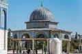 Dome of the Chain next to the Golden Dome of the Rock, in an Islamic shrine located on the Temple Mount in the Old City of Royalty Free Stock Photo