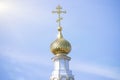 Church dome on the sky background Royalty Free Stock Photo