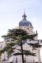 Dome of church Almudena Cathedral in Madrid Royalty Free Stock Photo