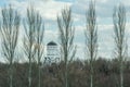 Dome of the Church of the Beheading of John the Baptist in Kolomenskoye early spring.