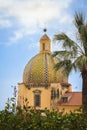 Dome. Church of Santa Maria Assunta. Positano. Campania. Italy Royalty Free Stock Photo