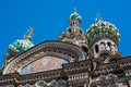 Dome Church of the Savior on Blood close Royalty Free Stock Photo