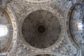 Dome of the Churrigueresque style Communion Chapel inside the church of Our Lady of the Assumption of Biar, Alicante, Spain Royalty Free Stock Photo