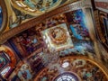 Dome of the Coptic Orthodox Church inside in Sharm El Sheikh, bottom view. Modern