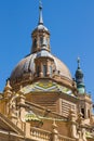 Dome of El Pilar Cathedral, Zaragoza, Spain Royalty Free Stock Photo