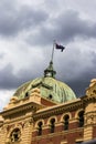 the dome of Flinders Street railway station Royalty Free Stock Photo