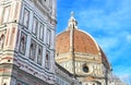 the dome of the Florence Cathedral - part of Santa Maria del Fiore church Tuscany Italy Royalty Free Stock Photo