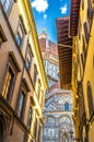 Dome of Florence Duomo, Cattedrale di Santa Maria del Fiore, Basilica of Saint Mary of the Flower Cathedral Royalty Free Stock Photo