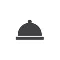 Dome food cover vector icon