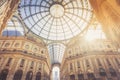 Dome of gallery Vittorio Emmanuele in Milan Royalty Free Stock Photo