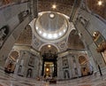 Dome in the giant Basilica of Saint Peter in Vatican Royalty Free Stock Photo