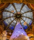 Dome and Glass of Galeries Lafayette, Paris Royalty Free Stock Photo