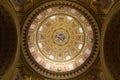 The dome Inside St. Stephen Cathedral. BUDAPEST, HUNGARY Royalty Free Stock Photo