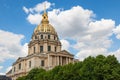 Dome of Les Invalides. Paris, France. Royalty Free Stock Photo