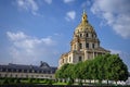 Dome of Les Invalides - landmark attraction in Paris, France Royalty Free Stock Photo