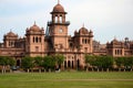 Dome and main building of Islamia College University with students Peshawar Pakistan