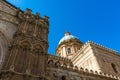 Dome of the main cathedral of Palermo in Unesco Church in Sicily