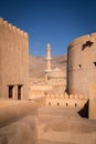 Dome and minaret of historic Nizwa, Oman.