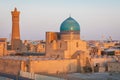 Dome and minaret of the Kalan Mosque in Bukhara