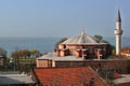 Dome and minaret of little Hagia Sophia Kucuk Aya Sofya mosque