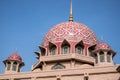 The dome and minarets of Putra Mosque in Putrajaya, Malaysia