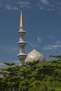 Dome and Minarets of Sabah State Mosque in Kota Kinabalu Royalty Free Stock Photo