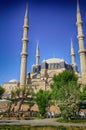 Dome and minarets of Sinan's Selimiye Mosque Royalty Free Stock Photo