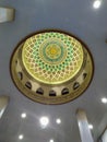 Dome of mosque with kaligrafh the art of Islam