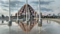 99 dome mosque, one of the landmarks of Makassar city, South Sulawesi province, in Indonesia.