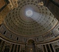 Dome and Oculus in the Pantheon Royalty Free Stock Photo